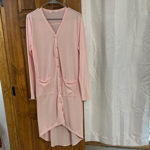 Pink Button-Up Cardigan